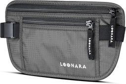 loonara Travel Heuptas - Diefstalbestendig met RFID - Waterafstotend - Grijs (2 stuks)