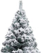 vidaXL - Kunstkerstboom - met - sneeuw - 150 - cm - groen