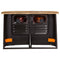 vidaXL - Dressoir - vrachtwagen - massief - mangohout - donkergrijs