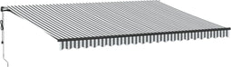 vidaXL - Luifel - automatisch - uittrekbaar - 500x350 - cm - antraciet - en - wit
