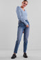Pieces PCCHRISTY NEW - LS TOP BC Dames T-shirt - V-hals met mouwdetail - Maat XS