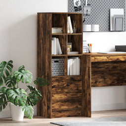 vidaXL - Hoge - Kast - in - Rook - Eik - 45,5x34x127 - cm - Geengineerd - Hout