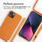 iMoshion Hoesje Geschikt voor iPhone 13 Hoesje Met Koord - iMoshion Siliconen hoesje met koord - Oranje