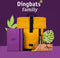 Dingbats* Wildlife A5 Notitieboek - Purple Hippo Stippen - Bullet Journal met 100 gsm Inktvrij Papier - Schetsboek met Harde Kaft, Binnenvak, Elastische Sluiting en Bladwijzer