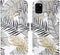 iMoshion Hoesje Geschikt voor Samsung Galaxy A21s Hoesje Met Pasjeshouder - iMoshion Design Softcase Bookcase - Wit / Zwart / Goud / Glamour Botanic