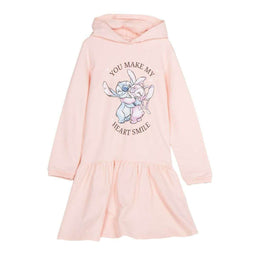 Stitch Jurk - Kinderen - 100% katoen - Licht Roze (5 Jaar)
