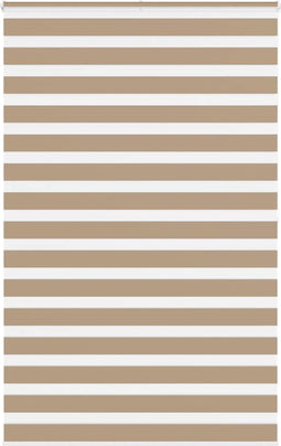 vidaXL - Zebra - Blind - 140x200 - cm - stofbreedte - 135,9 - cm - polyester - zandbruin