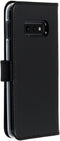 Selencia Galaxy S10e - Echt Lederen Bookcase - 3 Pashouders - Zwart