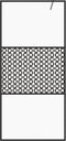 vidaXL - Inloopdouchewand - 100x195 - cm - transparant - ESG-glas - wit