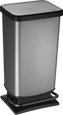 Rotho Paso pedaalemmer - prullenbak 40L - BPA vrij - donker zilvermetallic