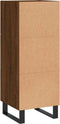 vidaXL - Dressoir - 34,5x34x90 - cm - bewerkt - hout - bruin - eikenkleur
