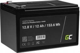 Green Cell LiFePO4 12.8V 12Ah accu voor zonnepanelen en campers