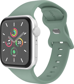 imoshion Siliconen⁺ bandje - Geschikt voor Apple Watch 1, 2, 3, 4, 5, 6, 7, 8, 9, 10 (42 mm), SE - 38/40/41 mm - Groen - S/M