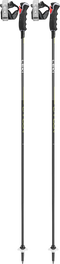 LEKI Carbon 12 3D - Skistokken - Trigger 3D Pro G-handgreep - zwart/antraciet/geel 135 cm