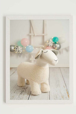 Schilderij Crochetts Multicolour 33 x 43 x 2 cm Schaap