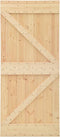 vidaXL - Schuifdeur - met - beslag - 90x210 - cm - massief - grenenhout