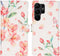 iMoshion Hoesje Geschikt voor Samsung Galaxy S23 Ultra Hoesje Met Pasjeshouder - iMoshion Design Softcase Bookcase - Roze / Blossom Watercolor