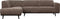 BePureHome Statement Hoekbank Links - Rib - Taupe - 77x274x210