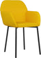vidaXL - Eetkamerstoelen - 2 - st - fluweel - geel