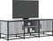 vidaXL - Tv-meubel - 120x35x41 - cm - bewerkt - hout - metaal - grijs - sonoma - eiken
