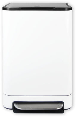 DESQ® Prullenbak 40 liter - Pedaalemmer - RVS - Binnenemmer - Geurfilter - Softclose - Dutch Design - Wit