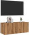 vidaXL - Tv-wandmeubel - 80x30x30 - cm - bewerkt - hout - artisanaal - eikenkleurig