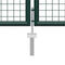 vidaXL - Poort - 400x75 - cm - staal - groen
