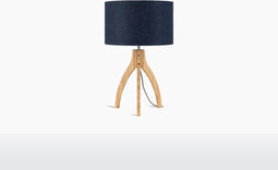 GOOD&MOJO Tafellamp Annapurna - Blauw/Bamboe - Ø36cm - Scandinavisch,Bohemian