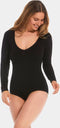 MAGIC Bodyfashion Longsleeve Bodysuit - Eco-vriendelijk Tanboocel™ Bamboe - Zwart - Maat S