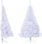 vidaXL - Kunstkerstboom - met - standaard - half - 120 - cm - PVC - wit