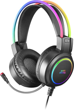 Mars Gaming MHRGB - Headset - Draad - Zwart