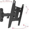 One For All SOLID - Muurbeugel - Geschikt voor 19-42 inch TV's - 15° kantel- en 90° draaifunctie (1x)