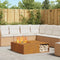 vidaXL - Tuhaard - met - Houtopslag - 100x100x30 - cm - Weerbestendig - Staal