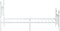vidaXL - Bedframe - met - hoofd- - en - voeteneinde - metaal - wit - 100x190 - cm