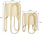 Mica Decorations Donau Bloempot op Standaard - Set van 2 - H45 x Ø22,5 cm - Lichtgeel Goud (2 stuks)