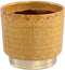 PTMD Reffa Ronde Bloempot - H16 x Ø17 cm - Keramiek - Geel/Goud