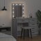 vidaXL - Kaptafel - met - LED-verlichting - - - Grijs - Sonoma - 50x41x135 - cm