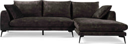Tower living nottingham 2,5-al + chaise r - adore 029 anthracite grey