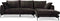 Tower living nottingham 2,5-al + chaise r - adore 029 anthracite grey