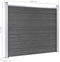 vidaXL - Schuttingpanelenset - 699x146 - cm - HKC - zwart