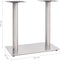 vidaXL - Bistrotafelpoot - 70x40x72 - cm - roestvrij - staal - zilverkleurig