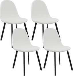 Set van 4 Kick eetkamerstoel Ted - wit