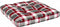 vidaXL - Palletkussen - 80x80x12 - cm - stof - ruitpatroon - rood