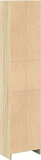 vidaXL - Boekenkast - 40x24x176 - cm - bewerkt - hout - sonoma - eikenkleurig