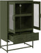 vidaXL - Hoge - kast - 68x39x111,5 - cm - staal - olijfgroen