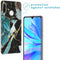 iMoshion Hoesje Geschikt voor Huawei P30 Lite Hoesje Siliconen - iMoshion Design hoesje - Zwart / Meerkleurig / Blauw / Shattered Blue Marble