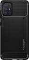 Spigen Rugged Armor - Back Cover - TPU - Samsung Galaxy A71 - Schokbestendig - Zwart