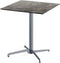 X Cross Terrastafel Grijs Frame + Galaxy Marble HPL 70x70 cm - Essentials 110011577 - Horeca & Professioneel