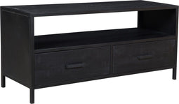 Livingfurn - TV Meubel Kala 120 cm - Mangohout / Gecoat Staal