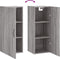 vidaXL - Wandkast - 34,5x34x90 - cm - bewerkt - hout - grijs - sonoma - eikenkleurig